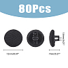 80Pcs 1-Hole Silk & Plastic Shank Buttons FIND-FH0008-90A-2