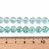 Crackle Transparent Glass Beads Strands GLAA-N063-8mm-03-4