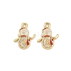 Brass Micro Pave Cubic Zirconia Charms LS-KK-Z129-01G-01-1