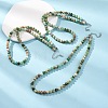 6MM Natural Green Line Jasper Round Beaded Necklaces GG-CBAA808-02P-A-1