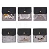 6Pcs PU Leather with PVC Pouches with Snap Button ABAG-WH0072-036A-1