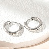 Tarnish Resistant 201 Stainless Steel Hoop Earrings X-MAK-R021-15mm-3