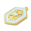 Rack Plating Brass Enamel Pendant KK-A229-31G-07-2