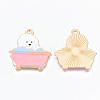 Alloy Enamel Pendants ENAM-T011-27KC-RS-2