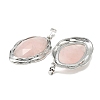 Natural Rose Quartz Faceted Pendants G-D102-02P-04-2