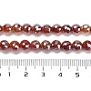 Electroplated Natural Agate Round Beads Strands G-L598-A01-01C-5