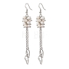 Natural Persian Jade Wing Dangle Earrings EJEW-JE06728-3
