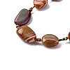 Natural Striped Agate/Banded Agate Beads Strands G-S381-01B-3