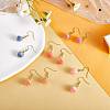 3D Resin Flower Dangle Earrings EJEW-SW00019-04-5