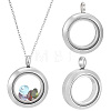 2Pcs Stainless Steel Locket Pendants STAS-BBC0010-31D-7