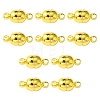 10Pcs Round Brass Magnetic Clasps with Loops KK-FS0001-34G-1