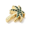 Brass with Emerald Rhinestone Beads CU-CBAEC29-02G-2