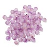 Frosted Transparent Glass Beads GLAA-A045-04E-1