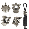 4Pcs Brass European Beads KK-HY0004-67AS-1