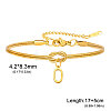 304 Stainless Steel Initial Charm Bracelets FS-WGD8E41-36-1