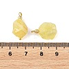 Raw Rough Natural Yellow Opal Pendants PALLOY-JF05930-3