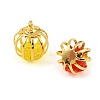 Iron Glass Bead Cage Pendants IFIN-N014-01G-2