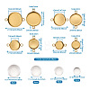 3 Colors 36Pcs 304 Stainless Steel Cabochon Connector Settings DIY-TA0003-52-8