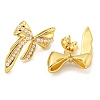 Brass Stud Earrings EJEW-P275-03G-2