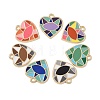 Rack Plating Alloy Enamel Pendants FIND-I038-09-1