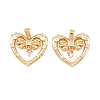 Brass Micro Pave Cubic Zirconia Pendants KK-I475-05G-02-1