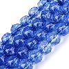 Crackle Transparent Glass Beads Strands GLAA-Q108-02A-02-1