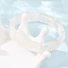Dyed & Heated  Natural White Jade Beaded Stretch Bracelets for Unisex G-K303-02N-3