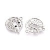 Alloy and Rhinestone Pendants PALLOY-T092-18B-P-2