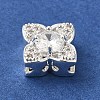 Brass Micro Pave Clear Cubic Zirconia Beads KK-G503-12S-2