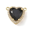 Brass Pave Cubic Zirconia Pendants KK-CBA74BF-01G-2
