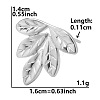 Non-Tarnish Fashion Leaf 304 Stainless Steel Stud Earrings for Women VG1798-5-1