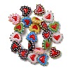 Baking Paint Glass Bumpy Beads Heart LAMP-V001-07-2