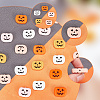 20Pcs 5 Colors Pumpkin Jack-O'-Lantern Halloween Food Grade Eco-Friendly Silicone Beads SIL-AR0001-10-4