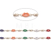 Colorful Enamel Lip Link Chains CHC-R135-05G-2