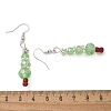 Christmas Glass Beads Dangle Earrings EJEW-JE01624-4
