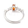 Horse Eye Natural Carnelian Adjustable Rings RJEW-Q817-02P-05-3