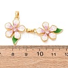 Brass Micro Pave Clear Cubic Zirconia Pendants KK-A304-14G-2