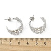 304 Stainless Steel C-Shaped Stud Earrings for Women EJEW-A119-15P-5