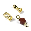 Natural Red Jasper with Brass Fold Over Clasps G-G141-02G-17-2