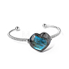 Hand-woven Natural Labradorite Cuff Bangles PW-WGEEB8F-01-1