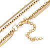 304 Stainless Steel Double Layer Necklaces NJEW-M181-29G-4