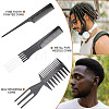 Plastic 10Pcs Hair Comb & 10Pcs Alligator Clip Set for Hairdressing DIY-TA0015-58-6