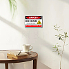 5Pcs Waterproof PVC Warning Sign Stickers DIY-WH0237-026-5