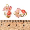 Printed Handmade Porcelain Beads Pendants PALLOY-JF05907-01-3