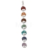 7 Chakra Natural Red Aventurine & Green Aventurine & Amethyst & Tiger Eye & Lapis Lazuli & Red Jasper & Synthetic Turquoise Chips Tree of Life Pendant Decorations HJEW-JM02299-1