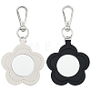 2Pcs 2 Colors PU Leather Pendant Decorations HJEW-CL0001-16A-1