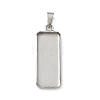 304 Stainless Steel Pendant Cabochon Settings STAS-Z118-02P-1