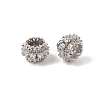 925 Sterling Silver Pave Clear Cubic Zirconia Spacer Beads SE-CBAF1B2-04P-1