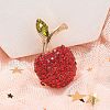 Apple Alloy Brooches JEWB-Q004-05KCG-2