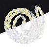 Transparency Electroplate Glass Beads Strands GLAA-T023-40A-01-2